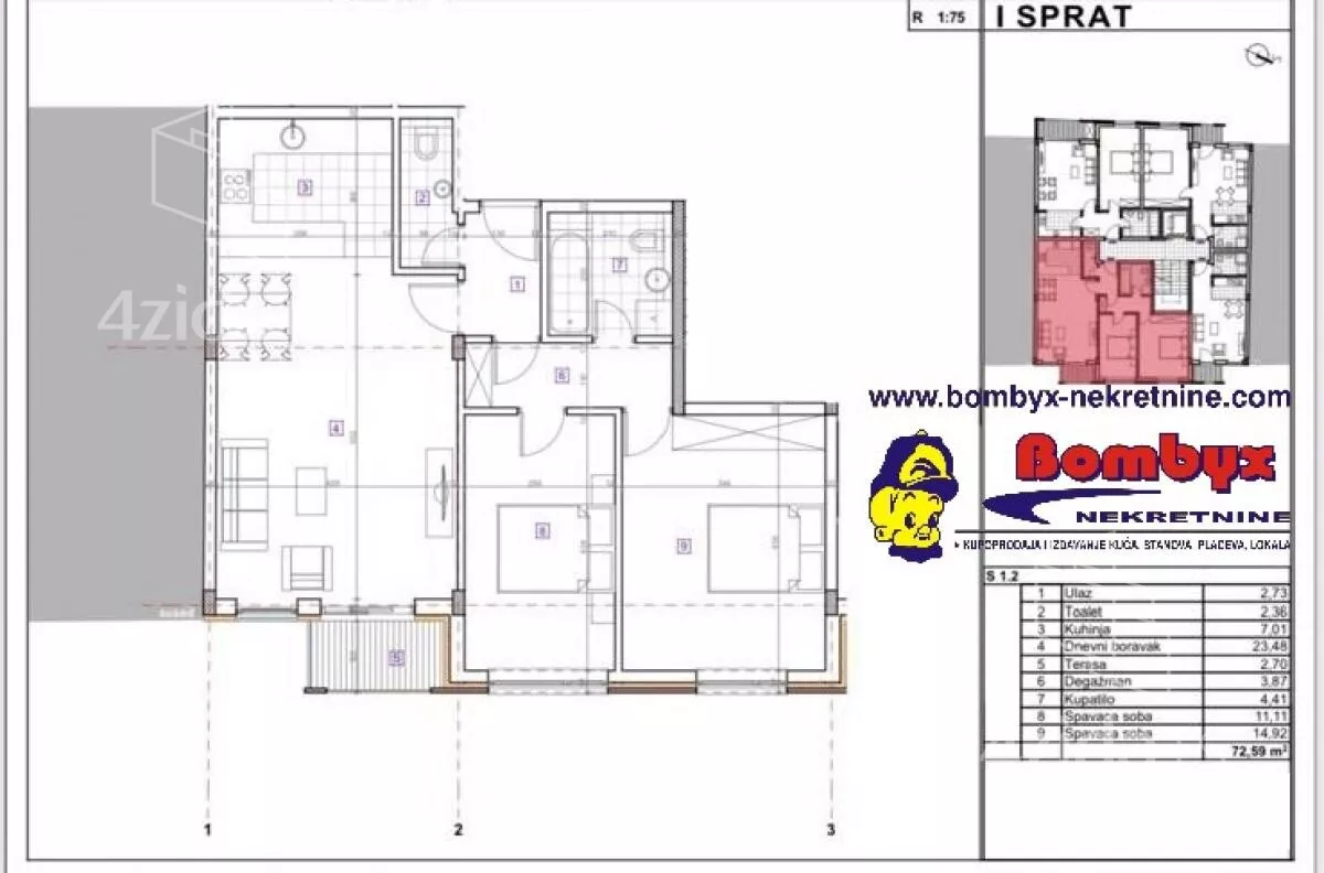 Trosoban stan | 4zida