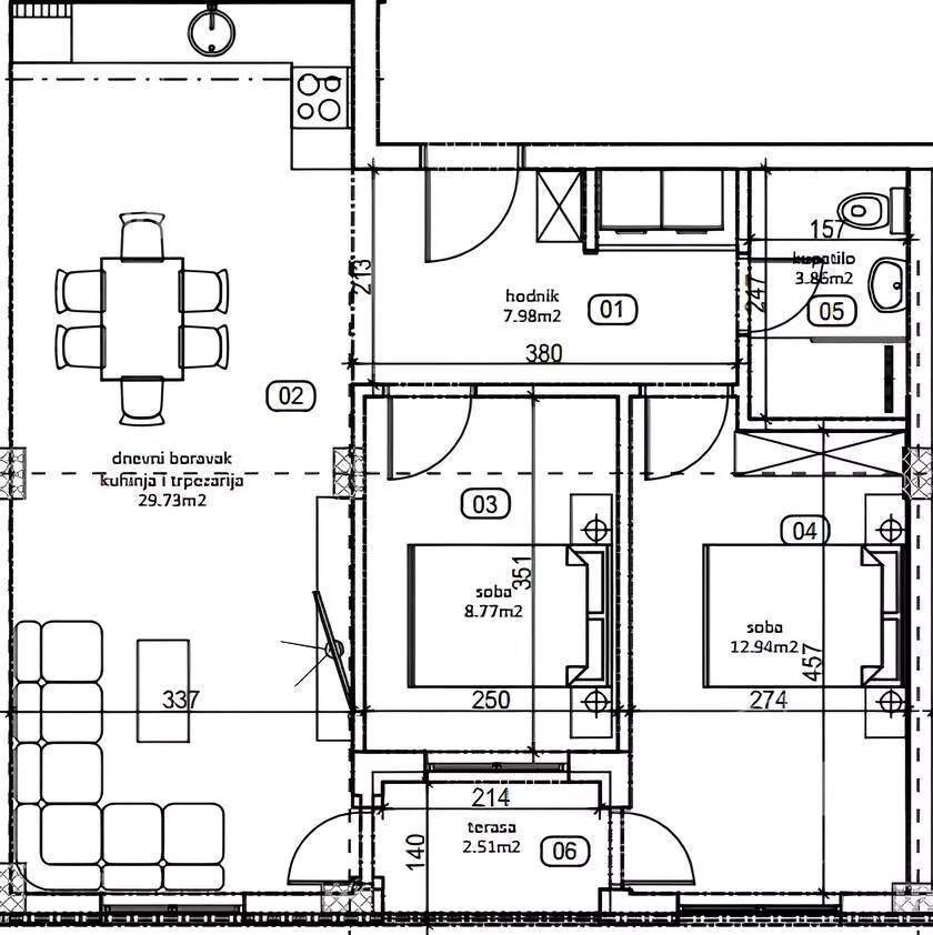 Jednoiposoban stan | 4zida