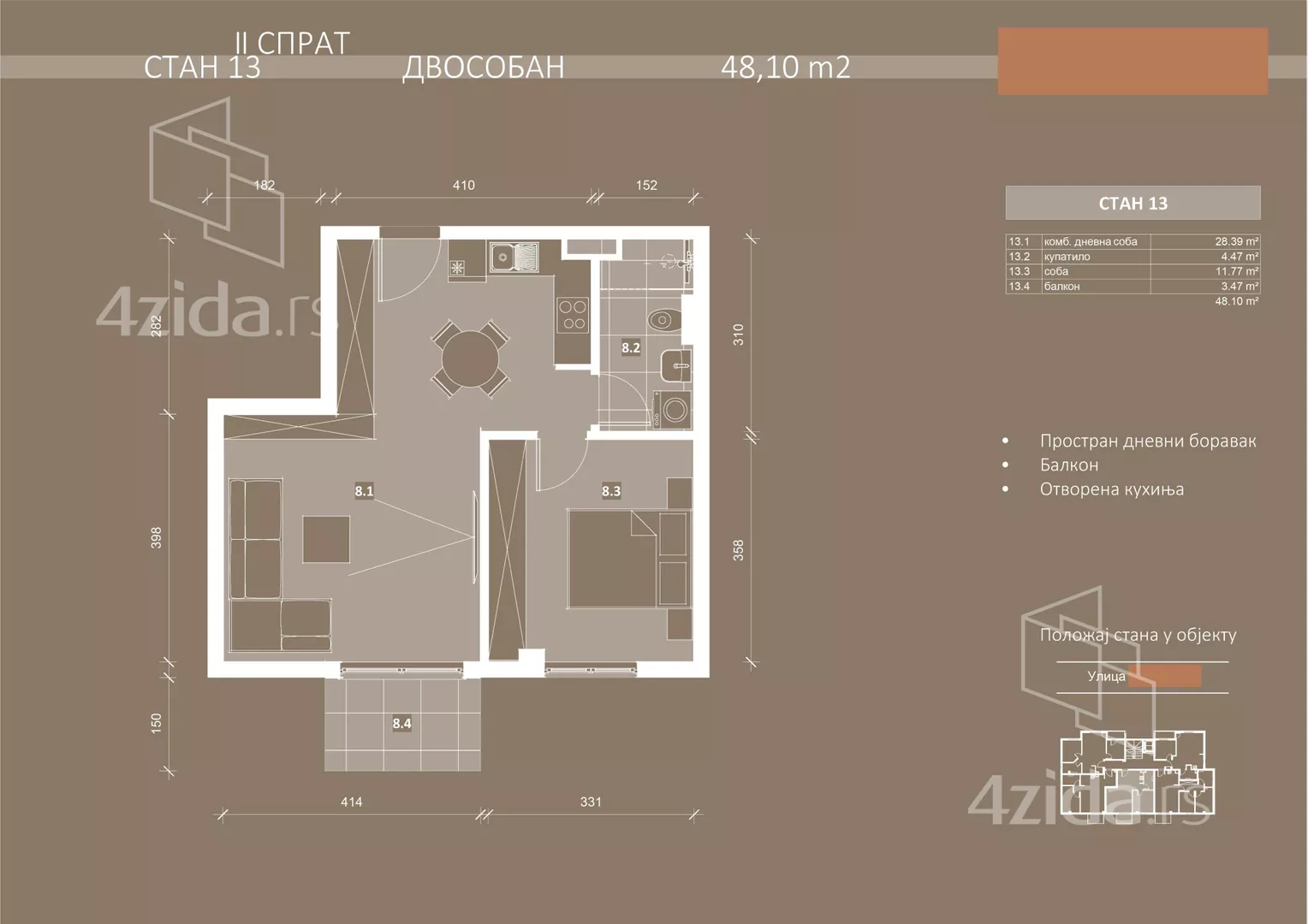 Trosoban stan | 4zida