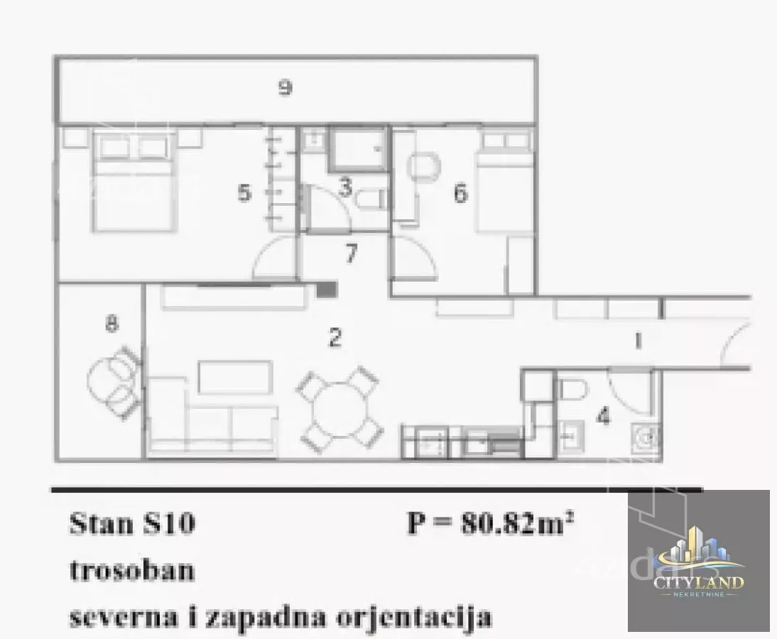 Trosoban stan | 4zida