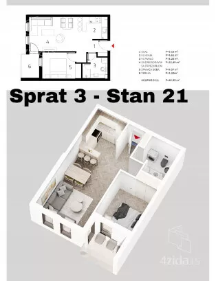 Jednoiposoban stan | 4zida