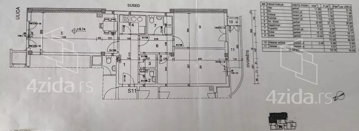 Trosoban stan | 4zida