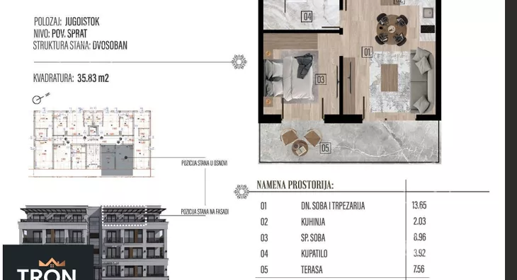 Jednosoban stan | 4zida