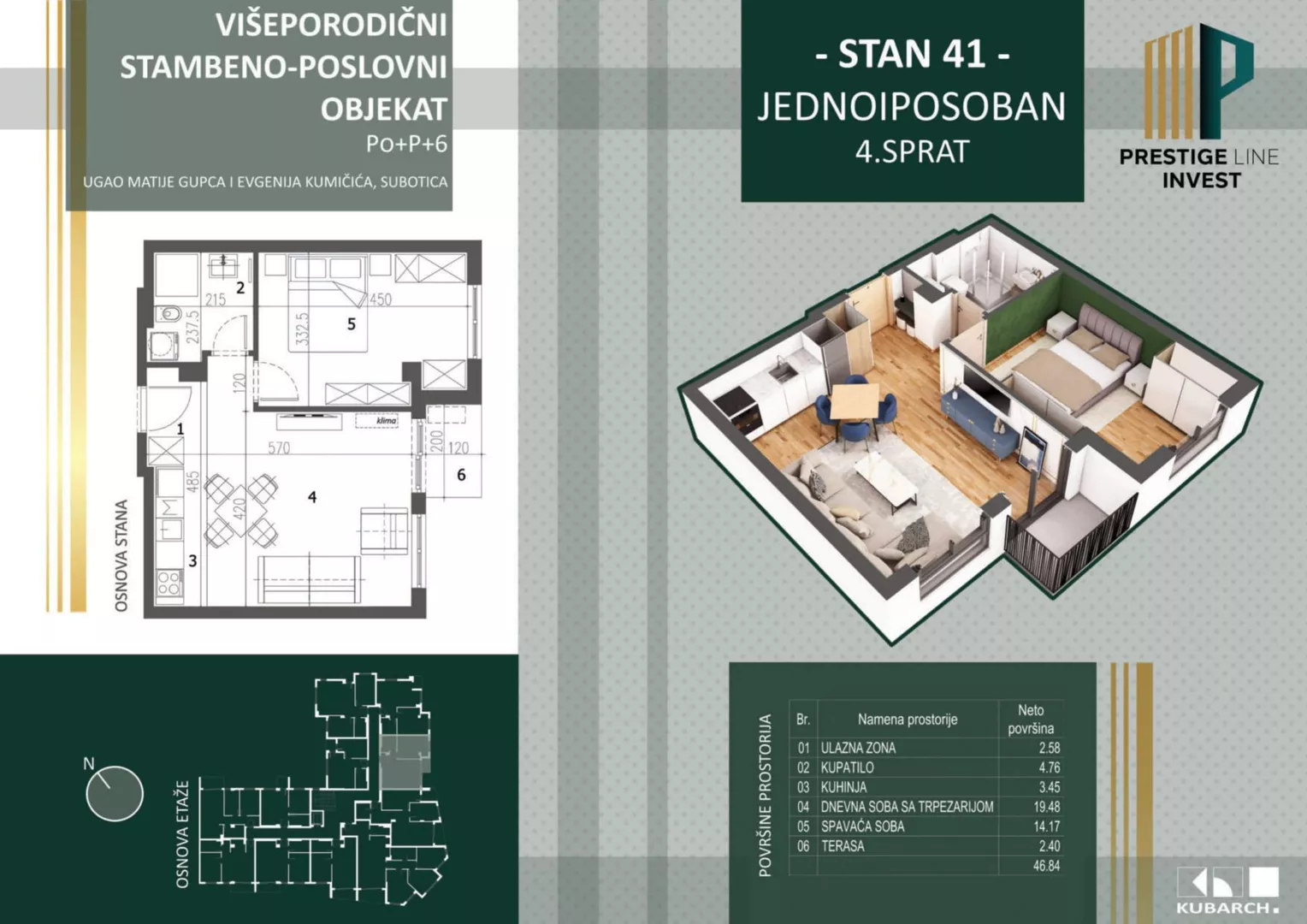 Jednoiposoban stan | 4zida