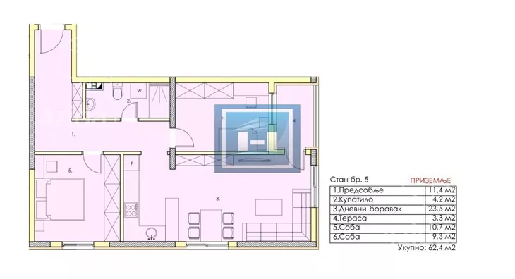 Trosoban stan | 4zida