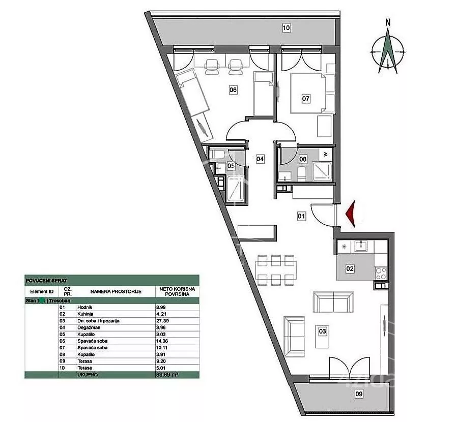 Trosoban stan | 4zida
