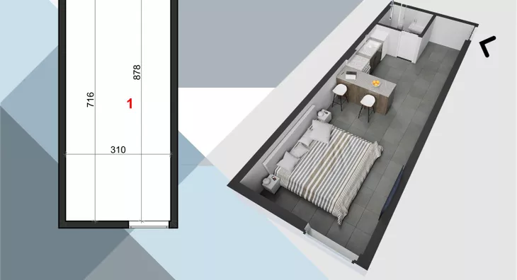 Jednosoban stan | 4zida