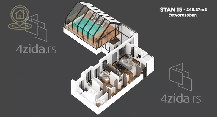 Četvoroiposoban stan | 4zida