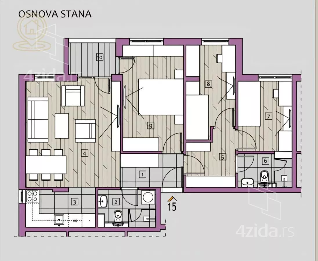 Troiposoban stan | 4zida