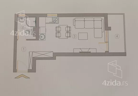 Jednosoban stan | 4zida