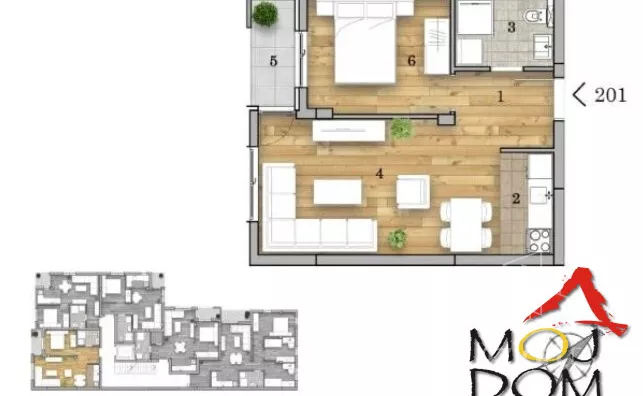 Jednoiposoban stan | 4zida