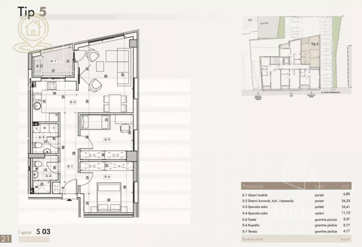 Jednoiposoban stan | 4zida