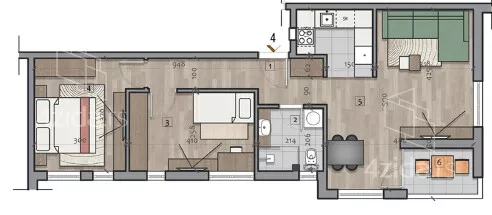 Dvoiposoban stan | 4zida