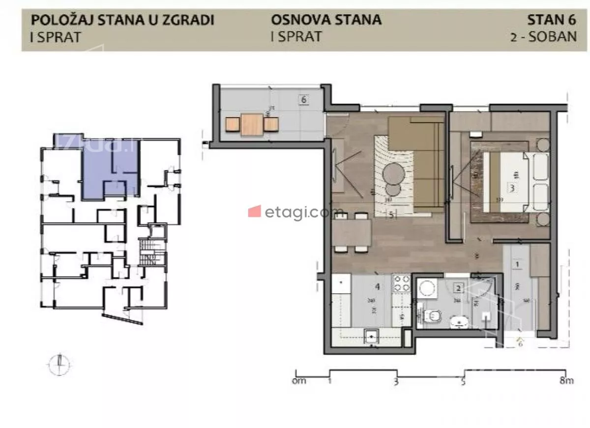 Dvosoban stan | 4zida