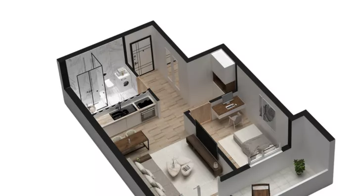 Jednoiposoban stan | 4zida