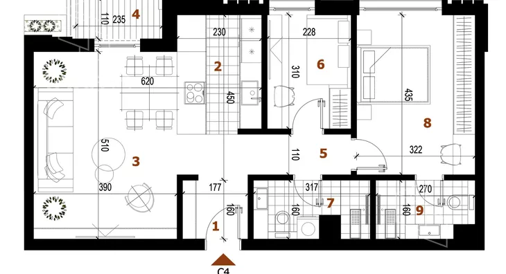Trosoban stan | 4zida