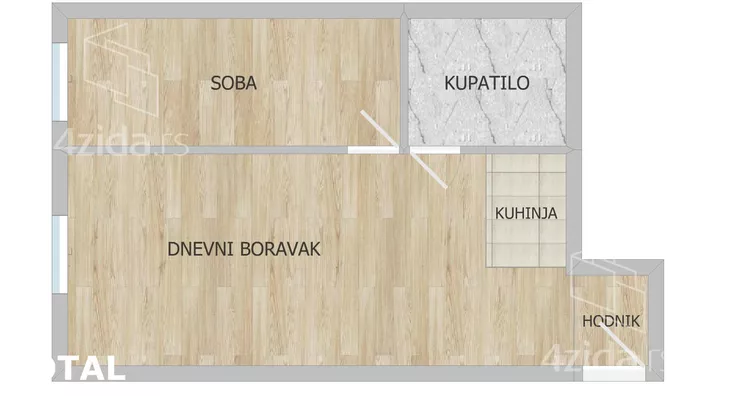 Jednoiposoban stan | 4zida