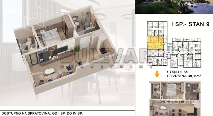 Jednoiposoban stan | 4zida