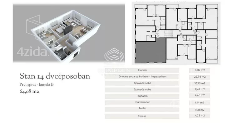 Trosoban stan | 4zida