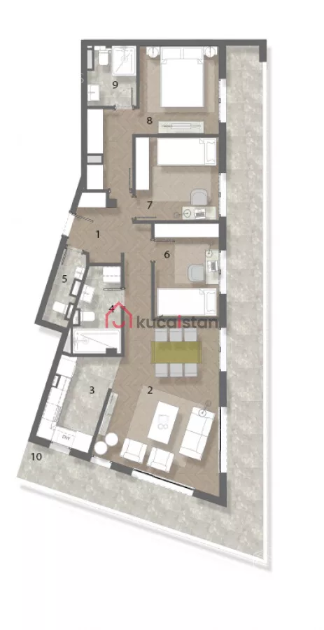 Petosoban stan | 4zida