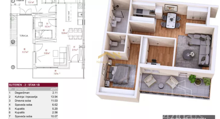 Trosoban stan | 4zida