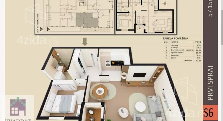 Dvosoban stan | 4zida