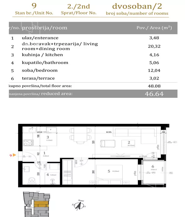 Dvosoban stan | 4zida