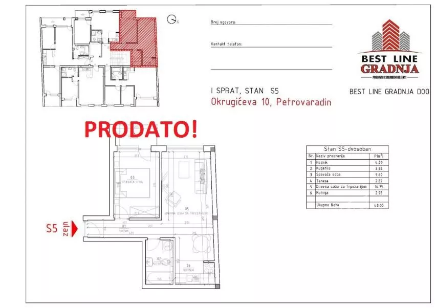 Jednoiposoban stan | 4zida