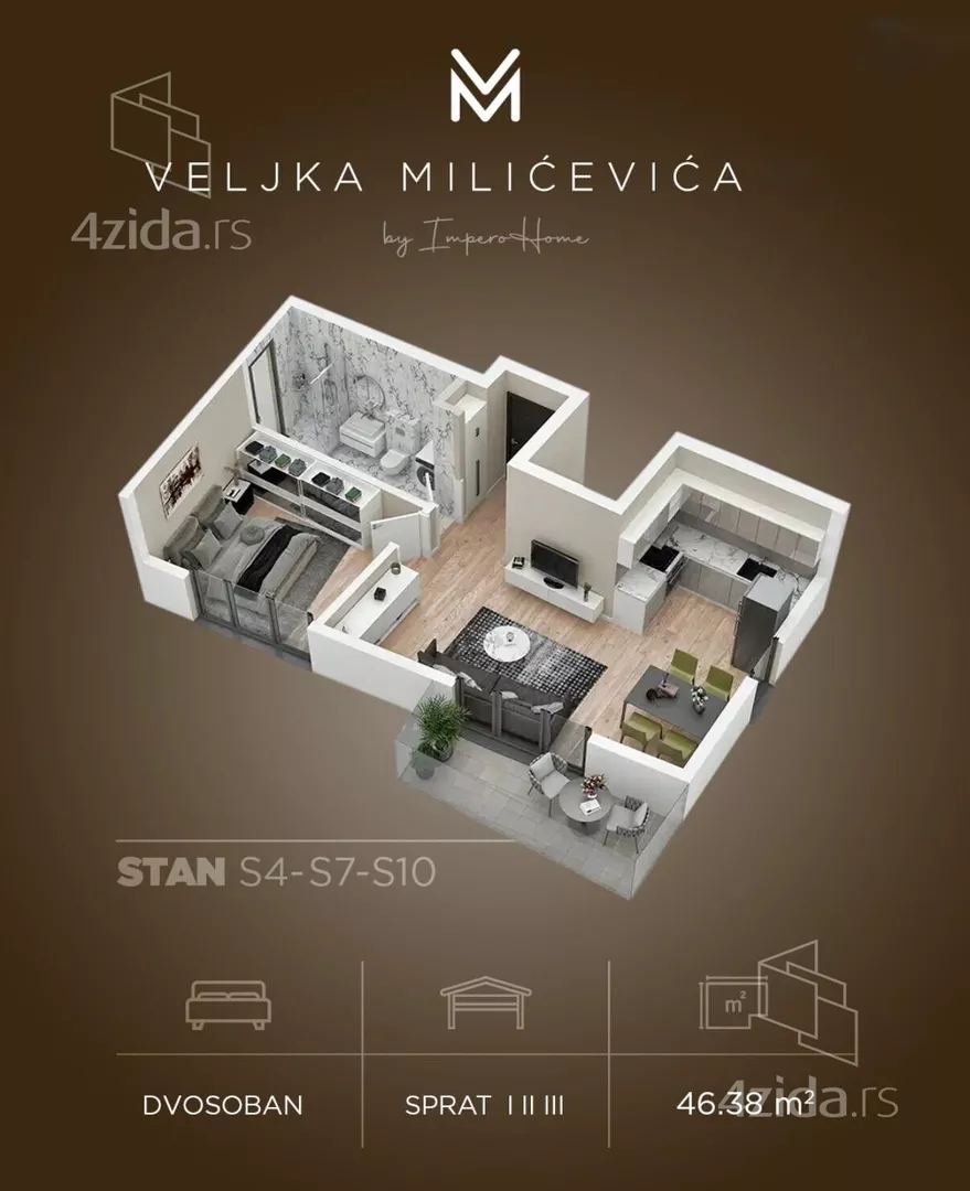 Dvosoban stan | 4zida