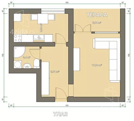 Jednosoban stan | 4zida