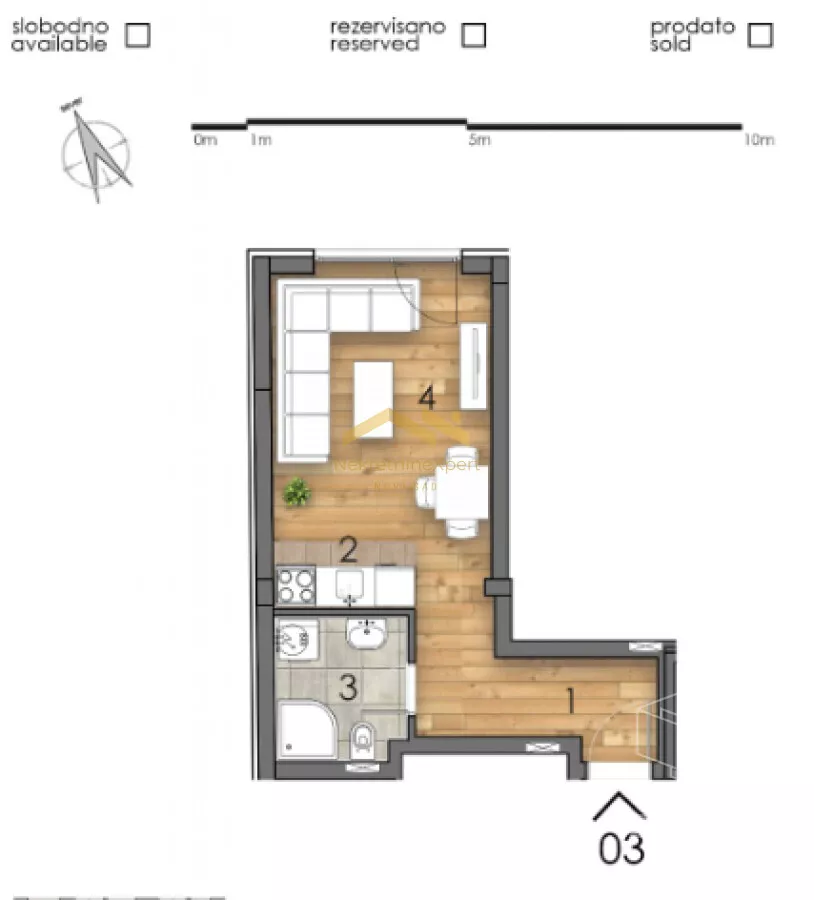 Jednosoban stan | 4zida