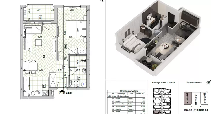 Dvosoban stan | 4zida