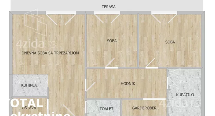 Trosoban stan | 4zida