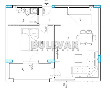 Jednoiposoban stan | 4zida