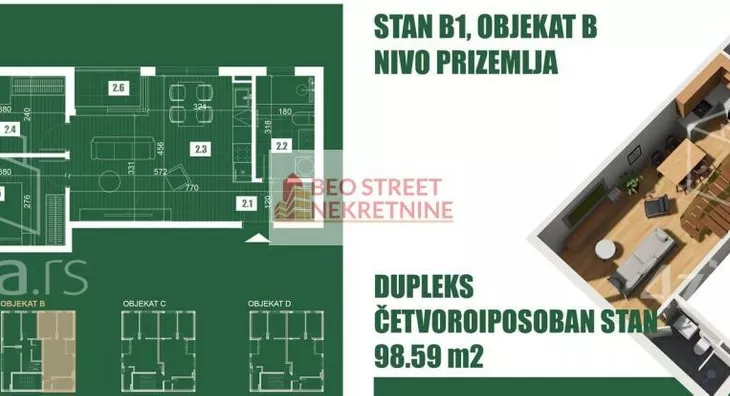 Dvosoban stan | 4zida