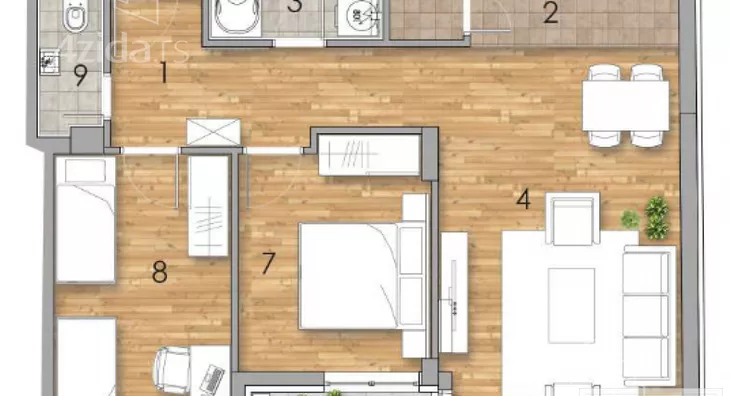 Trosoban stan | 4zida