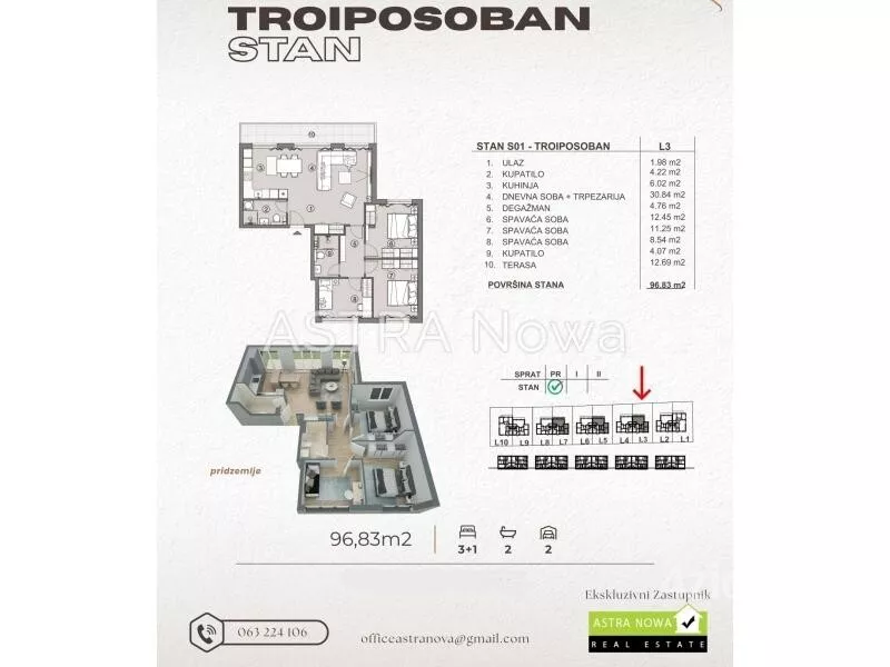 Troiposoban stan | 4zida