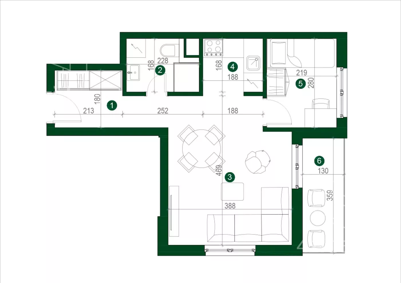 Dvosoban stan | 4zida