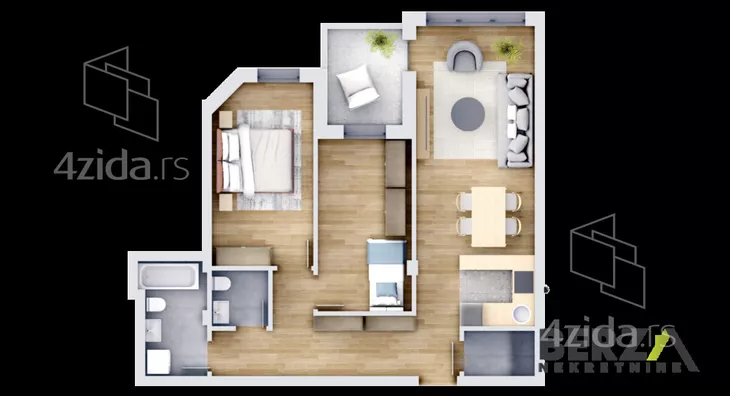 Trosoban stan | 4zida