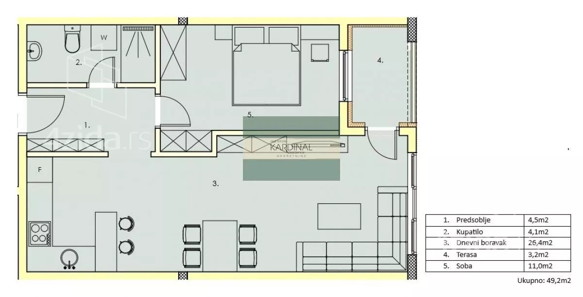 Jednosoban stan | 4zida