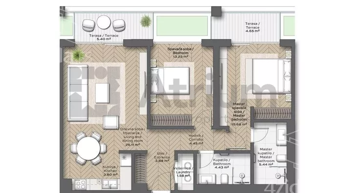 Trosoban stan | 4zida