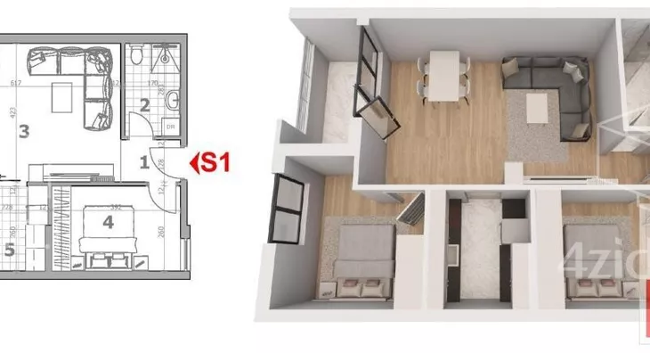 Trosoban stan | 4zida