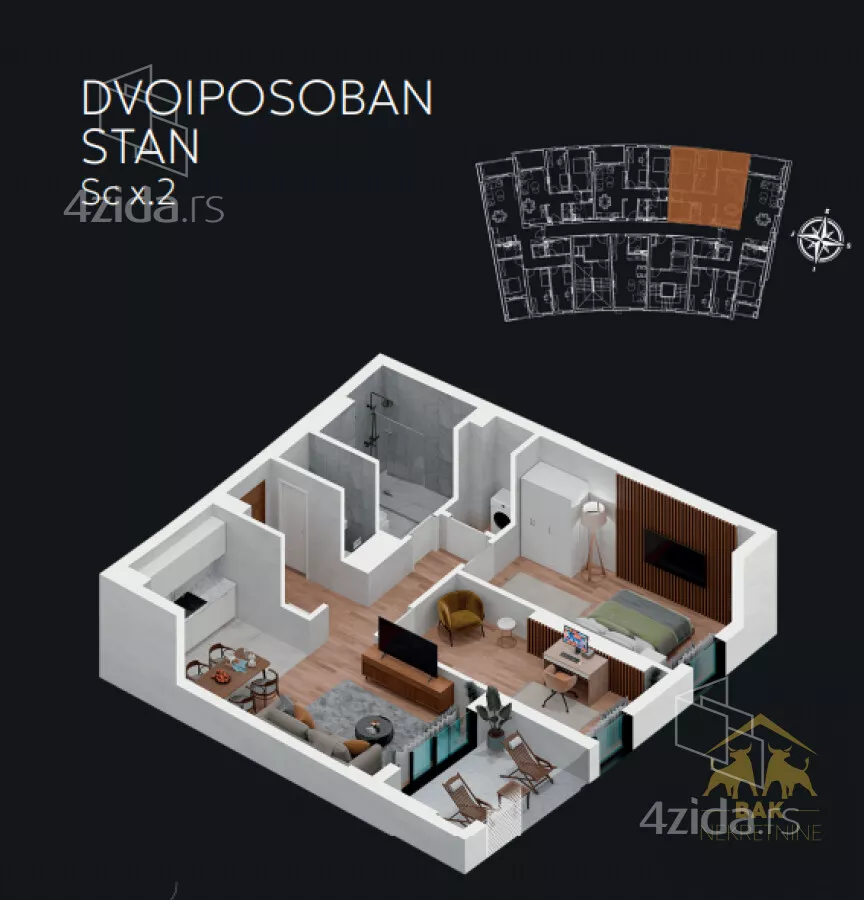 Dvoiposoban stan | 4zida