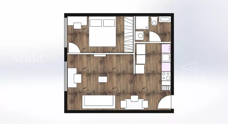 Jednoiposoban stan | 4zida