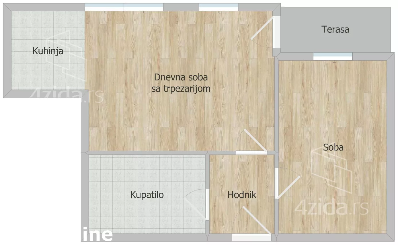 Jednoiposoban stan | 4zida