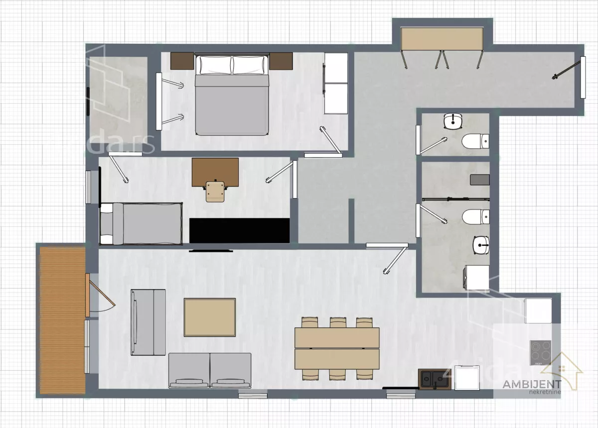 Trosoban stan | 4zida