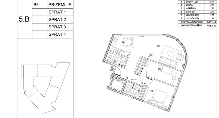 Trosoban stan | 4zida
