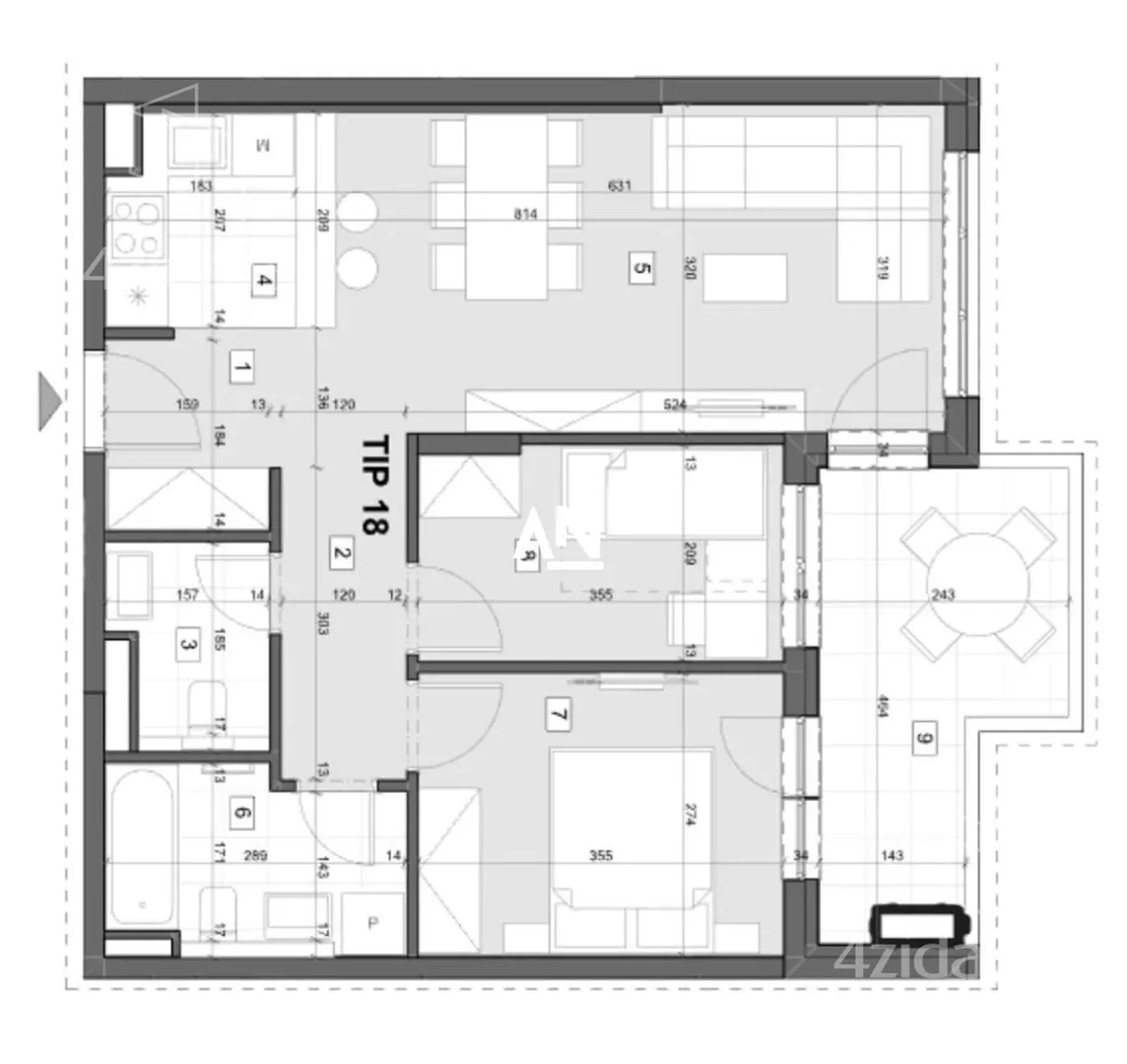 Trosoban stan | 4zida