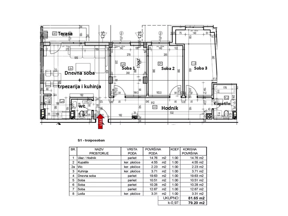 Troiposoban stan | 4zida