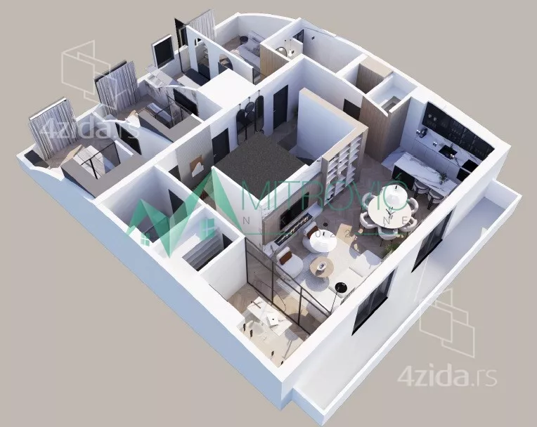 Četvoroiposoban stan | 4zida